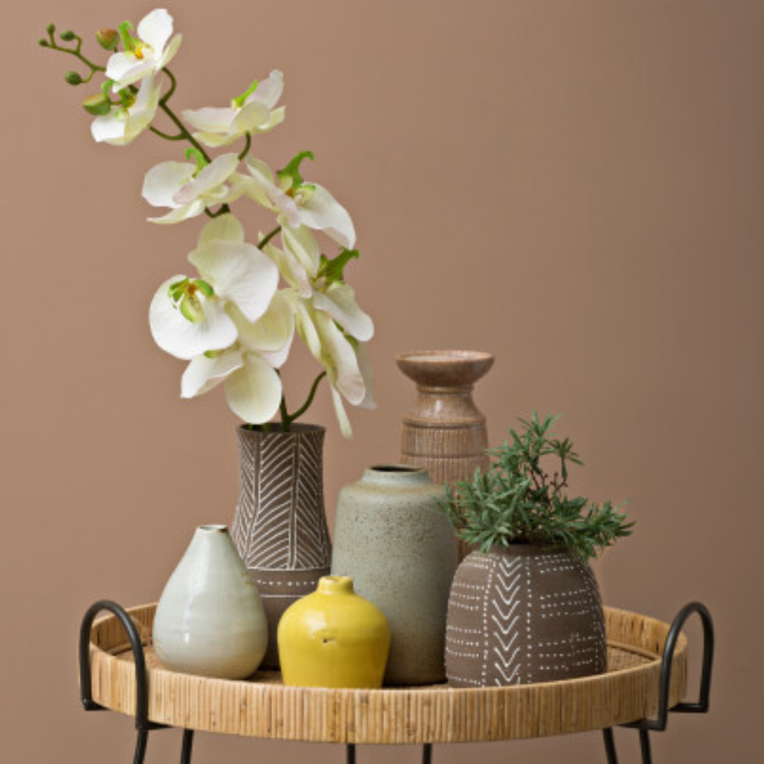Multicolored Terracotta Vases (Set of 4 Sizes)